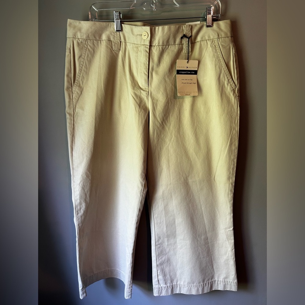 NWT Tommy Hilfiger Low Rise Wide Leg Crop Pant Size 14
